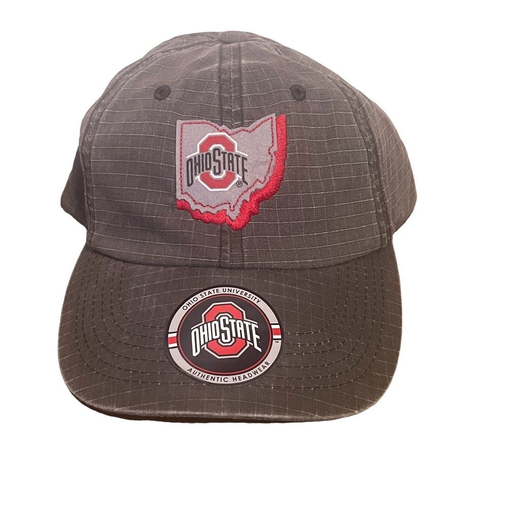 OHIO STATE Hat Snapback Ripstop Gray OSU Buckeyes NCAA Big 10 University College - Picture 3 of 11